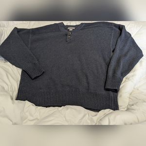 Eddie Bauer knit navy blue sweater Sz: XL